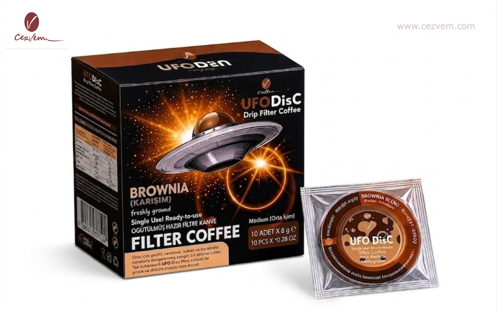 UFODisC Drip Filtre Kahve Brownia Blend 10 Adet Kutu